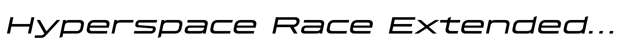 Hyperspace Race Extended Italic image